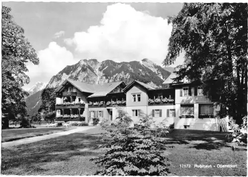 AK, Oberstdorf Allgäu, Pension und Kneipp-Kurheim Rubihaus, 1967