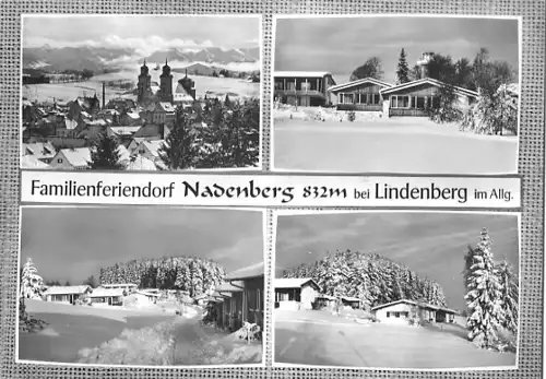 AK, Nadenberg b. Lindenberg, 4 Abb., Winter, ca. 1969