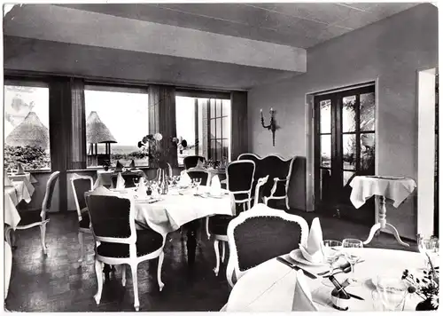 AK, Hohwacht Holstein, Hotel Genueser Schiff, Gastraum, um 1969