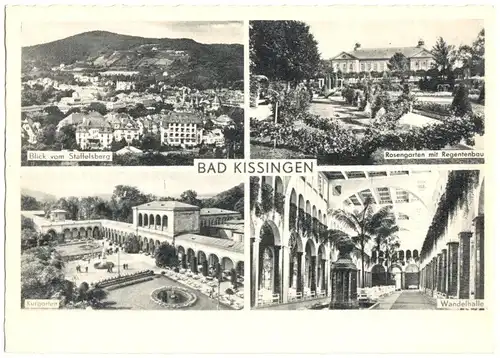 AK, Bad Kissingen, vier Abb., um 1948