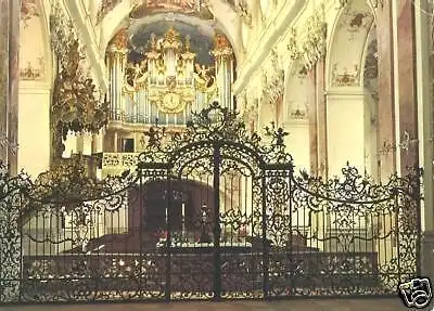 AK, Amorbach Odw., Abteikirche, Innenansicht m. Orgel