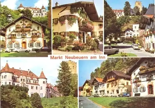 AK, Neubeuern a. Inn, 5 Abb., Teilansichten, ca. 1972