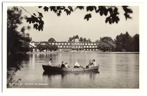 AK, Attersee, Oberösterreich, Grand-Hotel Kammer, Seeansicht, um 1936