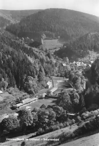 AK, Unterweißbach Thür. Wald, Schwimmbad, 1975