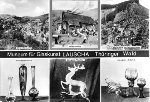 AK, Lauscha, Museum für Glaskunst, sechs Abb., 1978