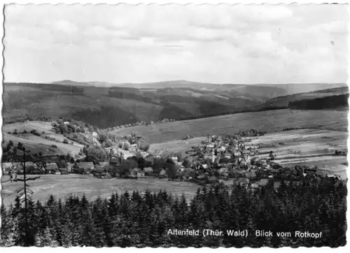 AK, Altenfeld Thür. Wald, Blick vom Rotkopf, 1962