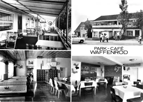 AK, Waffenrod Thür., Park-Café, vier Abb., 1983