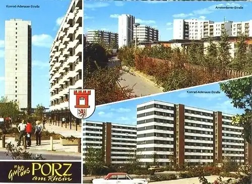 AK, Porz am Rhein, 3 Abb., Neubauten, ca. 1978