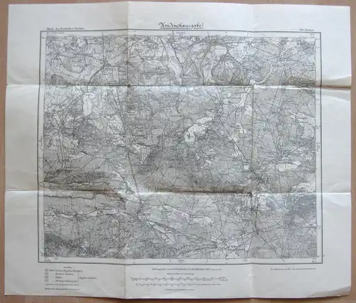 topographische Karte des Deutschen Reiches, Blatt 318 Zossen, um 1922