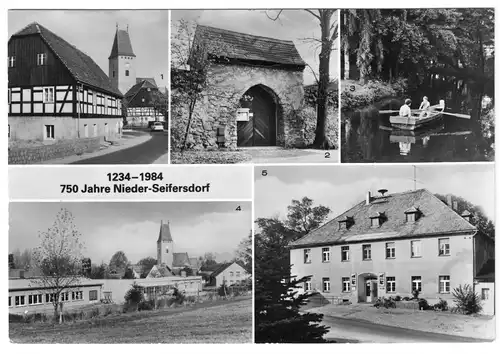 AK, Nieder-Seifersdorf Kr. Niesky, 750 Jahre, 1234-1984, fünf Abb., 1985