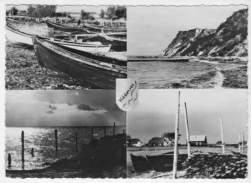 AK, Insel Hiddensee, vier Abb., Echtfoto, Handabzug, 1960