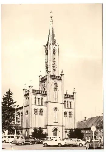 AK, Fürstenberg Havel, Ev. Stadtkirche, zeitgen. PKW, 1979