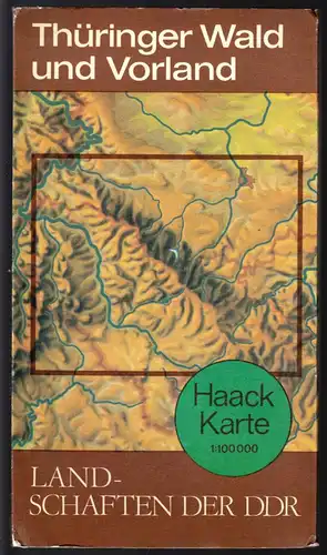 Landkarte, Thüringer Wald und Vorland, physisch, 1986