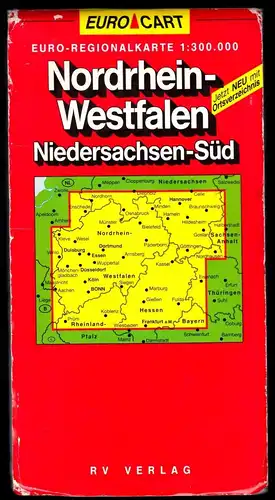 Verkehrskarte, Nordrhein-Westfalen, Niedersachsen - Süd, 1993/94