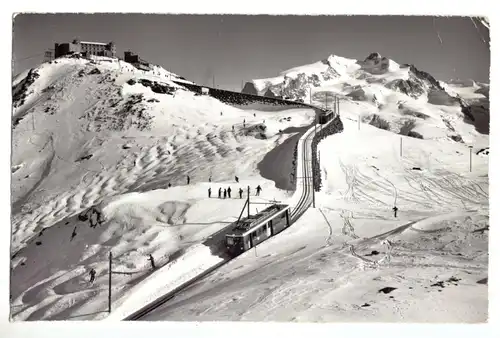 AK, Zermatt, VS, Gornergratbahn, Station Gornergrat, Monte Rosa, 1964