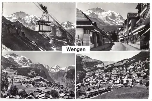 AK, Wengen, BE, vier Abb., um 1960
