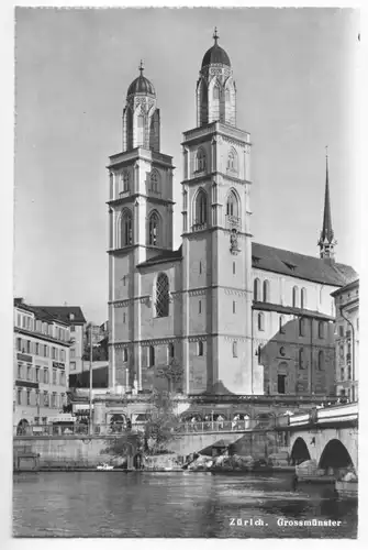 AK, Zürich, ZH, Grossmünster, um 1960