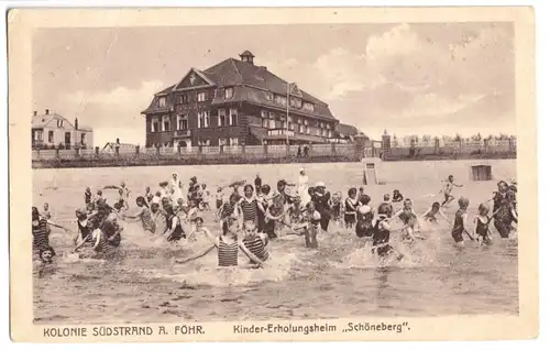 AK, Kolonie Südstrand auf Föhr, Kinder-Erholungsheim "Schöneberg", 1921