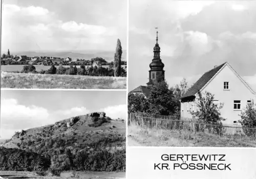 AK, Gertewitz Kr. Pößneck, drei Abb., 1975