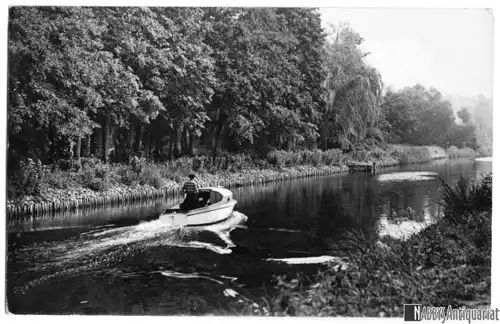 AK, Penkow über Röbel Müritz, Partie am Eldekanal, 1961, Landpoststempel