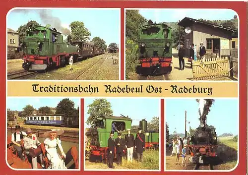 AK, Radebeul Kr. Dresden, Traditionsbahn, 5 Abb., 1982