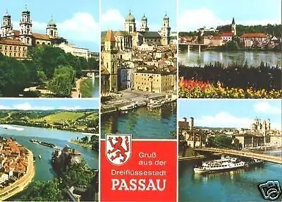 AK, Passau, fünf Abb., ca. 1986