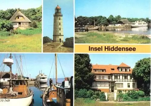 AK, Insel Hiddensee, Kloster, fünf Abb., 1987