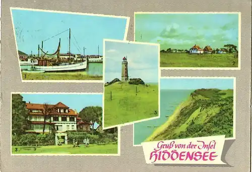 AK, Hiddensee, 5 Abb., u.a. HOG "Haus Dornbusch", 1964