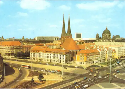 AK, Berlin Mitte, Nikolaiviertel, Gesamtansicht, 1988
