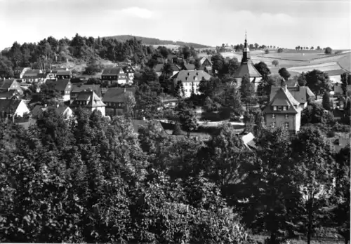 AK, Kurort Seiffen Erzgeb., Teilansicht mit Kirche, 1974