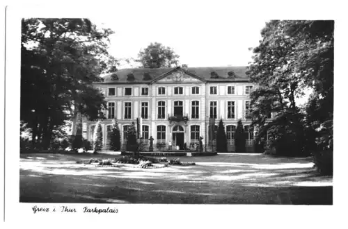 AK, Greiz Thür., Parkpalais, 1956