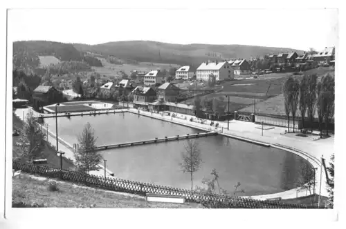 AK, Klingenthal Vogtl., Stadtbad Dürrenbach, 1955