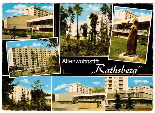 AK, Erlangen, Altenwohnstift Rathsberg, sieben Abb., gestaltet, 1968