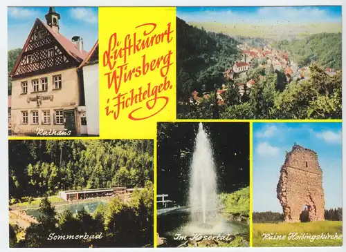 AK, Wirsberg im Fichtelgeb., fünf Abb., um 1980