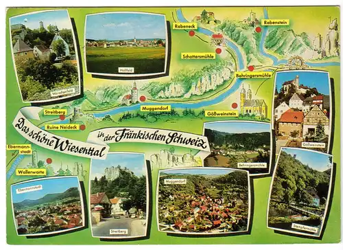 AK, Muggendorf, Im Schönen Wiesenthal in der Fränk. Schweiz, acht Abb, LK, 1984