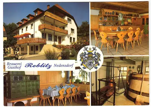 AK, Staffelstein, Nedensdorf 20, Brauerei-Gasthof Reblitz, 4 Abb., Vers. 2, 1995