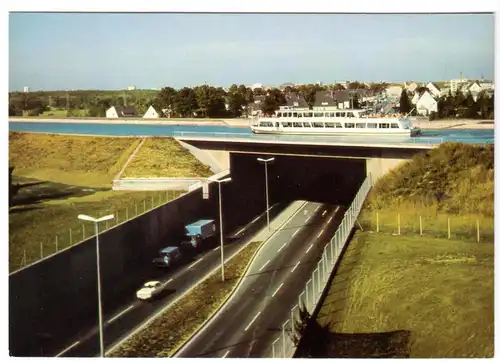 AK, Main-Donau-Kanal bei Nürnberg, Wasserbrücke mit MS "Neptun", um 1975