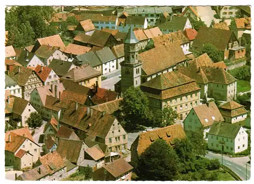 AK, Neukirchen a. Br., Pfarrkirche "St. Michael", Luftbildansicht, 1977