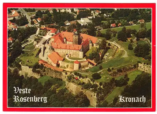 AK, Kronach, Veste Rosenberg, Luftbildansicht, um 2000,