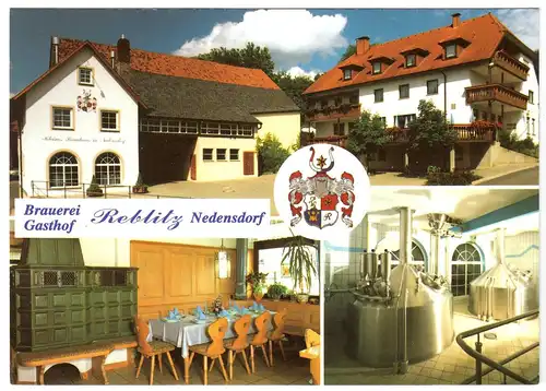 AK, Staffelstein, Nedensdorf 20, Brauerei-Gasthof Reblitz, 4 Abb., Vers. 1, 1995