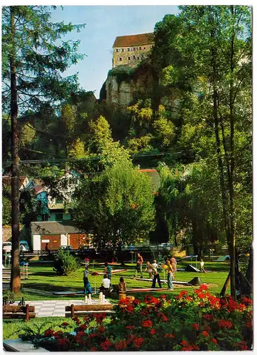 AK, Pottenstein Fränk. Schweiz, Minigolfplatz, 198[5?]