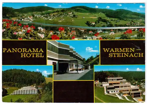 AK, Warmensteinach i. Fichtelgeb., Panorama-Hotel, fünf Abb., 1974