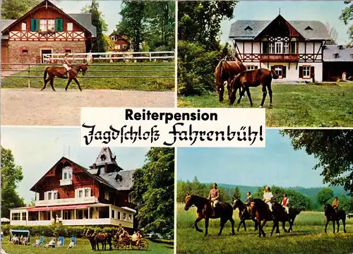 AK, Kirchenlamitz, Reiterpension Jagdschlß Fahrenbühl, vier Abb., 1971