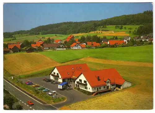 AK, Ahorntal, Aktiv-Markt Dieter Hofmann, Kirchahorn 55, Luftbild, um 1980