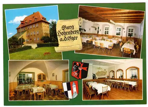 AK, Hohenberg a.d. Eger, Burg Hohenberg, vier Abb., gestaltet, um 1980