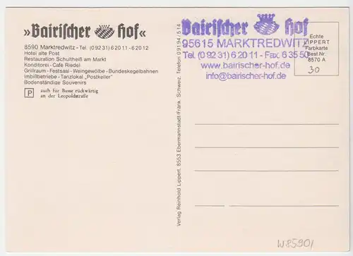 AK, Marktredewitz i. Fichtelgeb., Bairischer Hof, vier Abb., um 1992