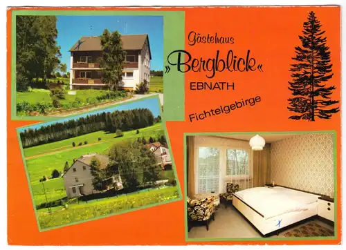 AK, Ebnath, Gasthof und Pension "Bergblick", Gregnitzweg 5, drei Abb., 1988