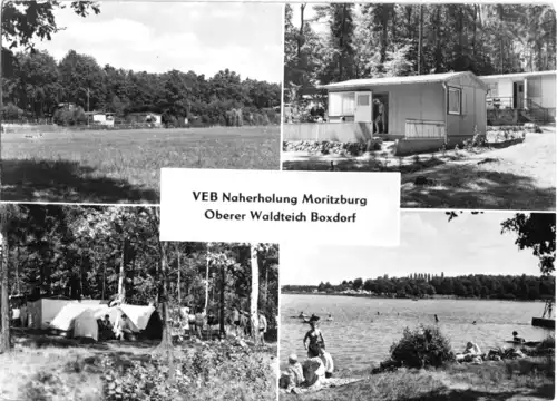 AK, Boxdorf, Oberer Waldteich, vier Abb., 1974