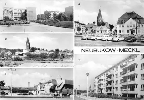AK, Neubuckow Meckl., fünf innerstädtische Abb., 1977