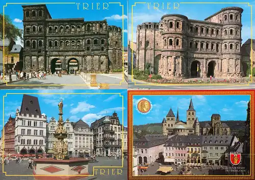 AK - Posten, 17 Colorkarten, Trier, 1990er - 2000er